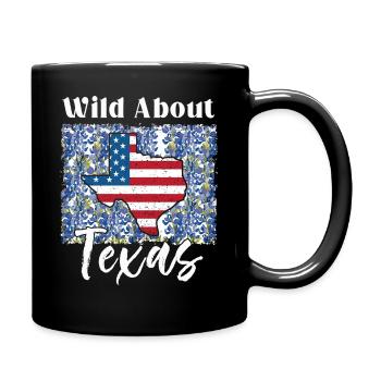 Wildflower Fields Wildflowers Bluebonnet - Full Colour Mug - black - Right