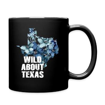 Wildflower Fields Wildflowers Bluebonnet - Full Colour Mug - black - Right
