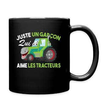 Juste Un Garçon Qui Aime Les Tracteurs Agriculteur - Mug uni - noir - Droite