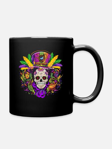 Mardi Gras - Tasse einfarbig - Schwarz