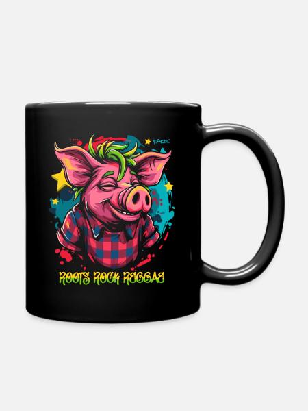 ROOTS ROCK REGGAE cool cochon jamaïcain - Mug uni - noir