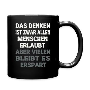 Il est vrai que tout le monde a le droit de penser. Citer - Mug uni - noir - Droite