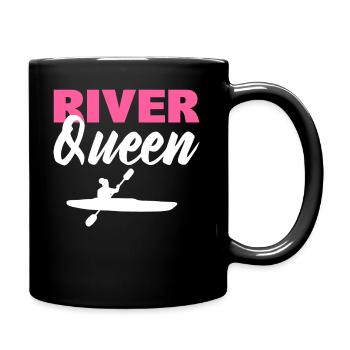River Queen Kajakfahrer - Tasse einfarbig - Schwarz - Rechts