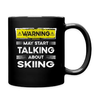 Talking about Skiing funny - Full Colour Mug - black - Right