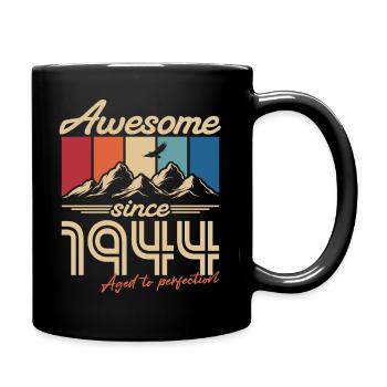 Großartig seit 1944 Jahrgang Retro Geburtstag - Tasse einfarbig - Schwarz - Rechts