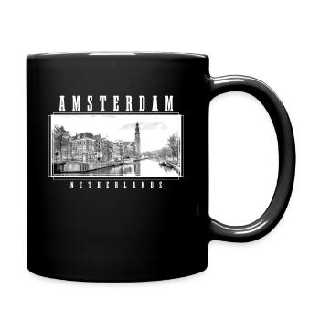 Amsterdam Pays-Bas Hollande Souvenir - Mug uni - noir - Droite