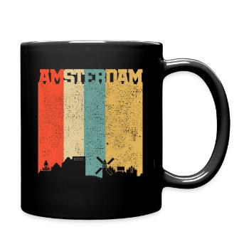 Amsterdam Pays-Bas Hollande Souvenir - Mug uni - noir - Droite