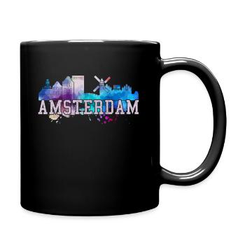 Amsterdam Pays-Bas Hollande Souvenir - Mug uni - noir - Droite