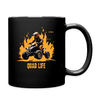 Quad Life: Motorcycle Motocross - Full Colour Mug - black - Right