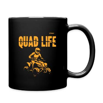 Quad Life, Offroad Moto Motocross - Full Colour Mug - black - Right