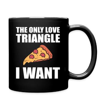 Lustiger Pizza -Liebhaber Pizzalieferdienst - Tasse einfarbig - Schwarz - Rechts