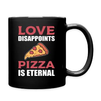 Retro -Pizza -Liebhaber Pizza Macher - Tasse einfarbig - Schwarz - Rechts