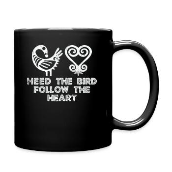 Sankofa Symbol Adinkra Ghana Schwarz - Tasse einfarbig - Schwarz - Rechts