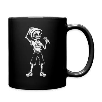 Drôle Squelette Crâne Chanteur Halloween - Mug uni - noir - Droite