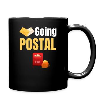 Going Post Lustiger Arbeiter Postbote Briefträger - Tasse einfarbig - Schwarz - Rechts