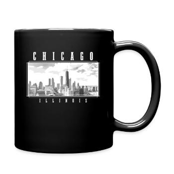 Chicago, Illinois - Full Colour Mug - black - Right