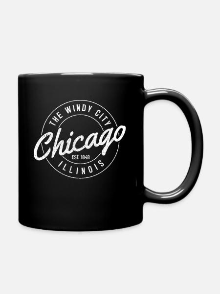 Chicago, Illinois - Tasse einfarbig - Schwarz