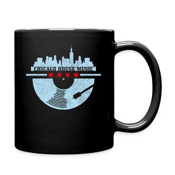 Chicago House Music, Illinois - Full Colour Mug - black - Right