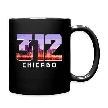 Chicago, Illinois - Full Colour Mug - black - Right