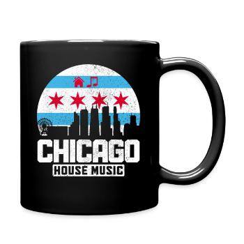 Chicago House Music Illinois - Tasse einfarbig - Schwarz - Rechts