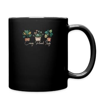 Crazy Plant Lady plantes jardinier jardin cadeau - Mug uni - noir - Droite