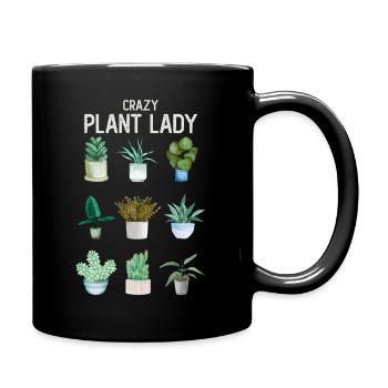 Crazy Plant Lady Gardener Garden Plants Gift - Full Colour Mug - black - Right