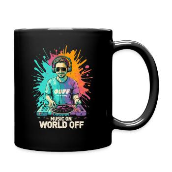 DJ Music On World Off Disc-Jockeys - Tasse einfarbig - Schwarz - Rechts