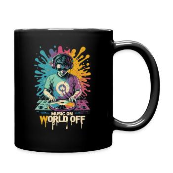 DJ Music On World Off Disc-Jockeys - Tasse einfarbig - Schwarz - Rechts