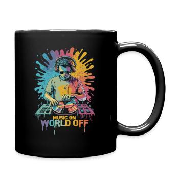DJ Music On World Off Disc-Jockeys - Tasse einfarbig - Schwarz - Rechts