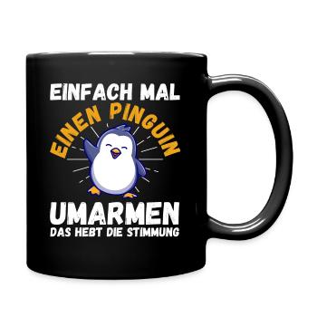 Pingouin mignon - Mug uni - noir - Droite