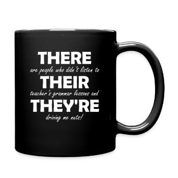 Leur professeur de grammaire anglaise citations amusantes - Mug uni - noir - Droite