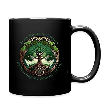 TreeofLife - Tasse einfarbig - Schwarz - Rechts