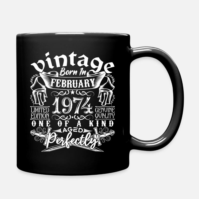 Février 1974 anniversaire Février 1974 February - Mug uni - noir