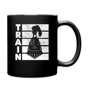 Train - Mug uni - noir - Droite