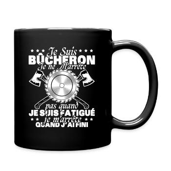 Lustiges Kettensägengeschenk, das sagt, dass ich ein Holzfäller bin - Tasse einfarbig - Schwarz - Rechts