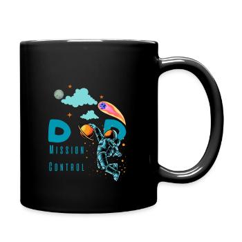 Outer Space Dad Birthday tee Shirt-First Trip. - Full Colour Mug - black - Right