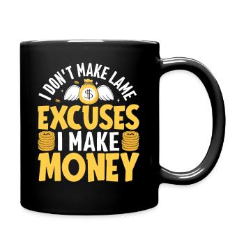 The Goal Is Not More Money But Financial Freedom - Full Colour Mug - black - Right