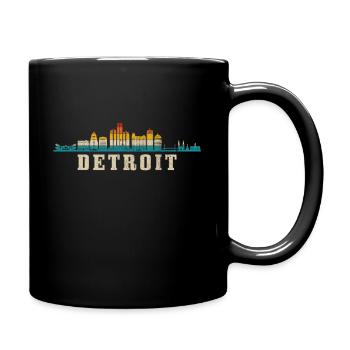 Detroit Michigan Motor City USA Souvenir - Full Colour Mug - black - Right