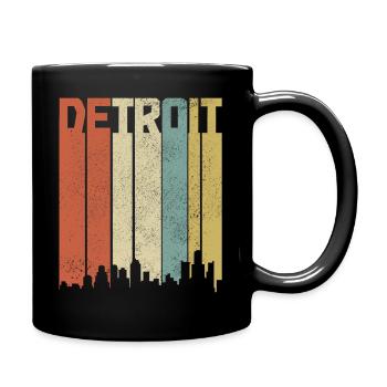 Detroit Michigan Motor City USA Souvenir - Full Colour Mug - black - Right