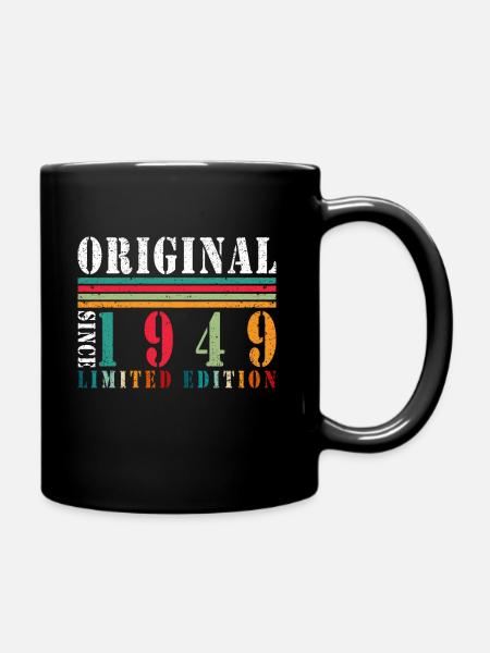 Vintage 1949 - 75 jaar Vintage verjaardag - Mok uni - zwart