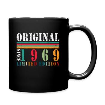 55th Birthday Vintage 1969 55 Years Gift - Full Colour Mug - black - Right