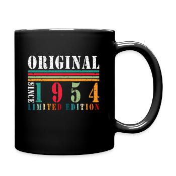 70. Geburtstag Jahrgang 1954 70 Jahre - Tasse einfarbig - Schwarz - Rechts