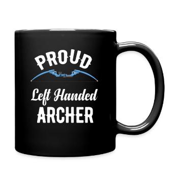 Fier arc de tir à l’arc gaucher - Mug uni - noir - Droite