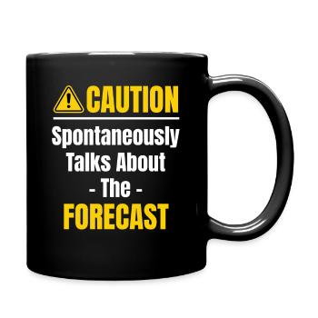 Caution talks spontaneously about the prognosis twister - Full Colour Mug - black - Right