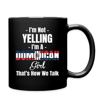 Je ne crie pas, je suis dominicain - Mug uni - noir - Droite