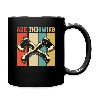 Axe Throw Axe Throwing Sports Hobby Gift - Full Colour Mug - black - Right