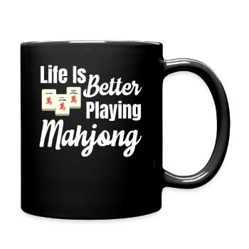 Das Leben Ist Besser Beim Spielen Von - Tasse einfarbig - Schwarz - Rechts
