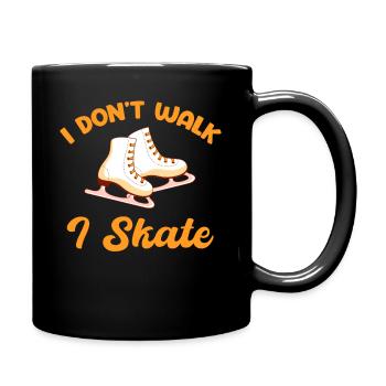 Je ne cours pas, je skate - Mug uni - noir - Droite