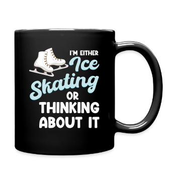 Either I skate or I think - Full Colour Mug - black - Right