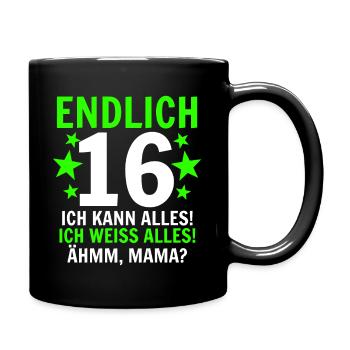16e anniversaire - Mug uni - noir - Droite